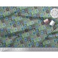 thumbnail image 3 of Soimoi Satin Silk Fabric Square Geometric Print Sewing Fabric Yard 42 Inch Wide, 3 of 3