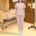 thumbnail image 2 of Tachiuwa Women Uniform Scrub Set Nurse Uniform Durable V Neck Machine Washable Breathable M, 2 of 5