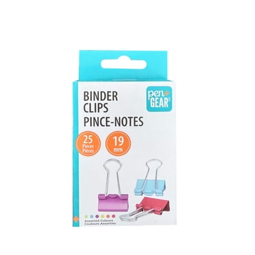 Pen+Gear 25 pieces, 0.75 in , Small Size, Colored Binder Paper Clips, Bulk Paper Clips for Office Supplies, Home, School