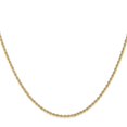 thumbnail image 3 of Diamond2Deal Collier Chaîne Corde Régulière en Or Jaune 14K 1.5 mm pour Femmes 28 Pouces, 3 of 7