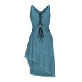 thumbnail image 4 of Miqool Robes d'Été pour Femmes Vintage Cowgirls Robe Midi Décontractée Sans Manches à Volants Robes de Plage Halloween Tenue Western, 4 of 7