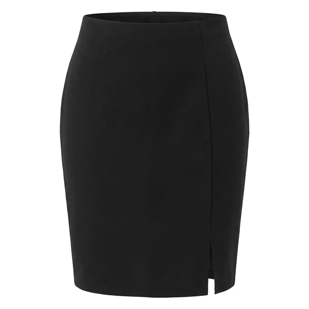 Agnes Orinda Women's Plus Size Pencil Skirt High Waist Stretchy