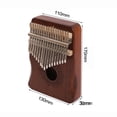 thumbnail image 3 of 17 Keys Kalimba African Thumb Finger Piano Wood Kalimba Portable Musical Instrument, 3 of 8