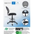 thumbnail image 3 of Boss Office Products Chaise de Dessin en Tissu à Dossier en Maille avec Anneau Repose-Pieds, Noire, 3 of 7