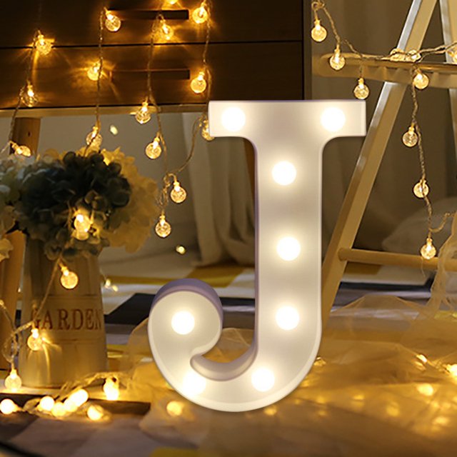 Birdeem Alphabet Led Letter Lights Light Up White Plastic Letters Standing Hanging A-M &