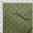 thumbnail image 2 of oneOone Polyester Lycra Fabric Leaves & Floral Block Printed Craft Fabric BTY 56 Inch Wide, 2 of 4