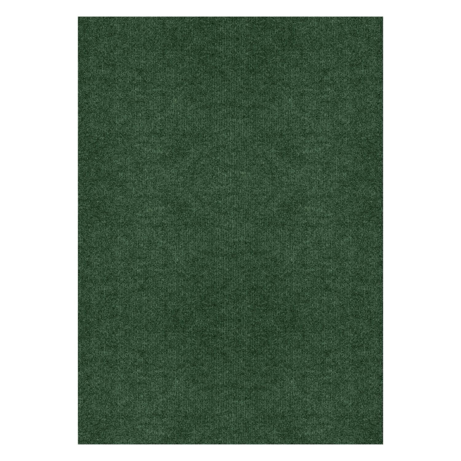 6 ft x 8 ft Green Needlepunch Indoor Outdoor Patio Rug