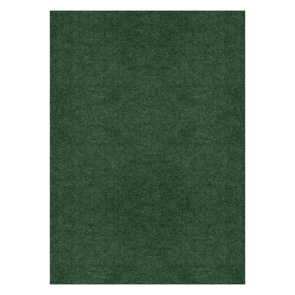 6 ft x 8 ft Green Needlepunch Indoor Outdoor Patio Rug