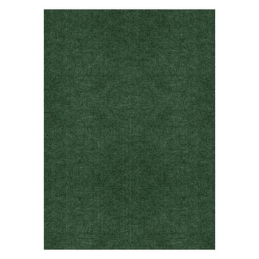 6 ft x 8 ft Green Needlepunch Indoor Outdoor Patio Rug