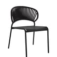 thumbnail image 2 of Chaise empilable extérieure en acier Elora HOMETRENDS, noir, 2 of 9