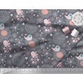 thumbnail image 2 of Soimoi Poly Georgette Fabric Heart,Floral & Bird Kids Printed Fabric 1 Yard 42 Inch Wide, 2 of 3