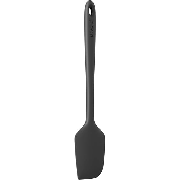 U-Taste 14in Extra Large Silicone Spatula, 480°F High Heat Resistant BPA-Free Food Grade Kitchen Cooking Baking Mixing One Piece Seamless Flexible Rubber Bowl Scraper for Nonstick Cookware (Black)