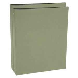Uxcell 3 Ring Binder, 2 Pcs A4 Size Flexible Round Binder Big Capacity Linen Planner Binder for Business Home Classroom, Green