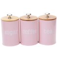 thumbnail image 1 of Metal Sugar Tin Jar Container Candy Sealed Cans Storage Box, Set of Pink, 1 of 8