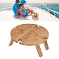 thumbnail image 3 of Outdoor Wine Table, Fashionable Style Fine Craftsmanship Stable Structure Picnic Desk Lightweight  for Picnic for Fishing for Courtyard, 3 of 7
