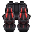 thumbnail image 3 of Maidao Car Seat Covers Leather for SEAT for Toledo 1998-Present 5 Seats Water Resistant Front Rear Cushion Protector Black and Red, 3 of 8