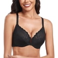 thumbnail image 1 of Curyon Women's Front Close Bra Racerback Underwire Unpadded Plus Size Bras,44D, 1 of 7