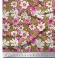 thumbnail image 1 of Soimoi Tissu Satin Modal Cosmos Floral Imprimé 1 Yard 42 Pouces de Large, 1 of 3