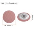 thumbnail image 2 of Unique Bargains 10pcs 28L Fabric Cloth Covered Button 18mm Round Metal Shank Sewing Buttons for Suits Dress Blouses, Deep Pink, 2 of 5