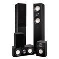 thumbnail image 1 of Fluance Reference High Performance Surround Sound Home Theater 5.0 Channel Speaker System including 3-Way Floorstanding Towers, Center Channel, and Rear Surround Speakers - Black Ash (XL8HTB), 1 of 8