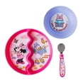 thumbnail image 1 of Disney Minnie Mouse Mealtime Set with Divided Suction Plate, Bowl and Spoon, 1 of 6