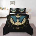 thumbnail image 1 of Erosebridal Ensemble de Literie Papillon Boho Bleu, Couette Astrologie Hippie, Réversible 2 Pcs, 1 of 8