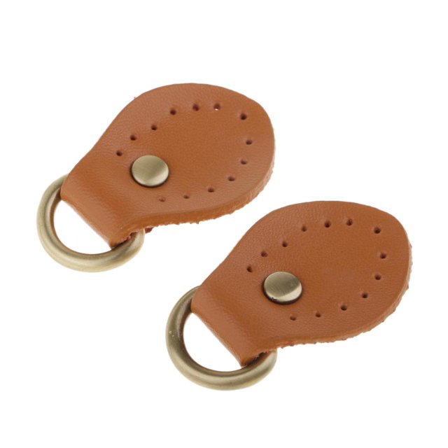 simhoa 2 Pcs Boucles à Pression en Cuir PU pour Accessoires de Fabrication de Sacs à Main Marron