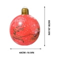 thumbnail image 3 of Dmlowu Christmas Ball Ornaments - Christmas Tree Ornaments for Xmas Tree, Inflatable Christmas Decoration Festive Outdoor Courtyard Pendant Printed Pvc Toy, 3 of 6