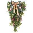 thumbnail image 1 of Christmas Staircase Bowknot Pendant Teardrop Swag Stair Railing Decorative Swag, 1 of 9