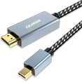 thumbnail image 1 of Mini DisplayPort to HDMI Cable, BENFEI Mini DP to HDMI 6 Feet Cable Compatible with MacBook Air/Pro, Microsoft Surface Pro/Dock, Monitor, Projector and More - Grey, 1 of 7