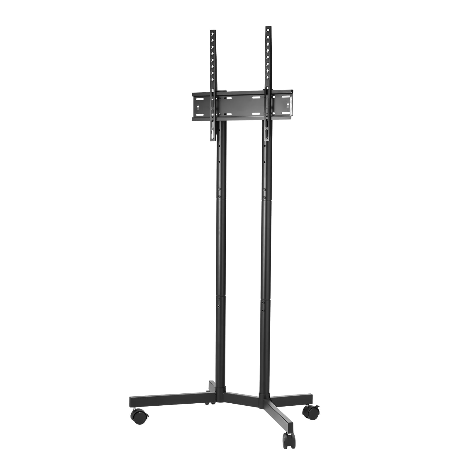 KFFKFF TV Stand Mount, Mobile TV Cart for 32-65 Inch Screens, Height Adjustable, Portable Monitor Stand with Wheels Holds up to 88 lbs, Max VESA 400x400mm