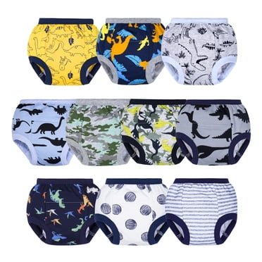 BIG ELEPHANT Baby Boys Training Pants, Toddler Potty Underwear 10 Packs, 5T