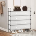 thumbnail image 1 of Amzcrzy Plastics Shoe Rack Multi-Layer Shoe Rack Dusts-Proof Stackable Shoe Rack Storage Rack Sturdy Metal and Plastic Material Ideal for Closets Bedrooms Hallways Living Rooms Shoe Rack Dresser, 1 of 1