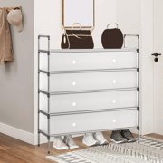 Amzcrzy Shoe Organizer, Multi-layer Shoe Rack Dusts-proof Stackable Shoe Rack Storage Rack Sturdy Metal And Plastic Material Ideal For Closets Bedrooms Hallways Living Rooms Plastics shoe rack