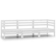 thumbnail image 1 of vidaXL Ensemble de Salon de Jardin 3 Pcs Pin Massif Blanc, 1 of 5