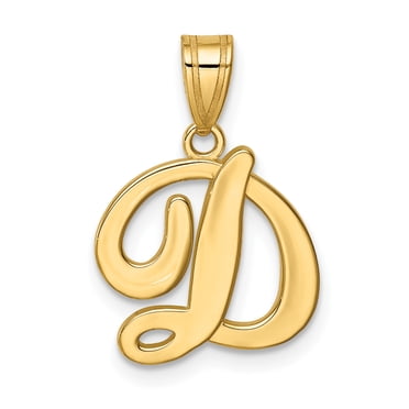 Pendentif Initial en Or Jaune 14K