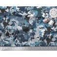 thumbnail image 2 of Soimoi polyester Crepe Fabric Two Tone With White Camouflage Printed Craft Fabric by the Yard 52 Inch Wide, 2 of 3