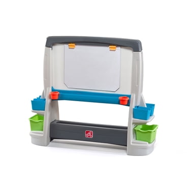 Chevalet d'art Jumbo Step2 à deux faces, tableau noir et tableau blanc multicolore pour enfants à partir de 3 ans