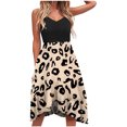 thumbnail image 1 of Pisexur Robe Sans Manches à Col en V Mode Robes pour Femmes Col en V Été Imprimé Décontracté Sans Manches Vacances Plage Longueur Genou Robe Femme Robe, 1 of 4