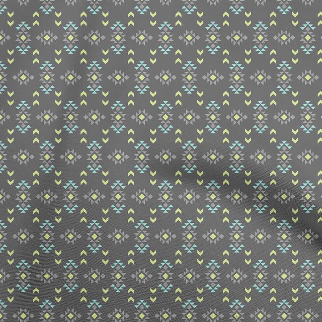 oneOone Cotton Flex Gray Fabric Geometric Sewing Craft Projects Fabric Prints By Yard 40 Inch Wide