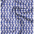 thumbnail image 1 of Soimoi Blue Poly Georgette Fabric Hen Bird Print Fabric by Yard 52 Inch Wide, 1 of 6