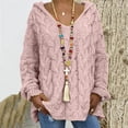 thumbnail image 1 of EGNMCR Cardigans pour Femmes, Pulls pour Femmes Mode Ample Grande Taille Couleur Capuche Manches Longues Hauts Chandail Femmes, 1 of 7