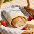 thumbnail image 1 of Amzcrzy Cloth Bread Bag Zipper Beeswax Bread Bag Reusable Food Storage Bag Double Layer Beeswax Wrap Bag with Buckle Fresh Keeping Bag for Bread Fruit Vegetables Snacks Home and Kitchen, 1 of 1