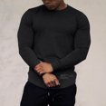 thumbnail image 2 of Pompotops T-shirt à Manches Longues en Coton Extensible pour Hommes Automne Sports Course Grande Taille en Solde, 2 of 8