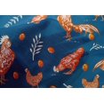 thumbnail image 5 of oneOone Cotton Cambric Medium Blue Fabric Hen Craft Projects Decor Fabric Printed By The Yard 42 Inch Wide-J5, 5 of 5
