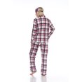 thumbnail image 3 of White Mark Women's Three-Piece Button-Down Pajama Set, 3 of 5