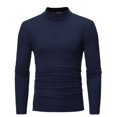 thumbnail image 1 of Winter Warm Men Mock Neck Basic Plain T-Shirt Blouse Pullover Long Sleeve Top, 1 of 9