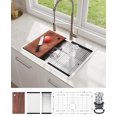 thumbnail image 1 of GloryStar Top Mount Single Bowl Kitchen Sink, Drop-In Stainless Steel Design, 1 of 8