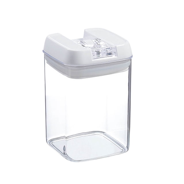 Cagogo Airtight Food Storage Container, Easy Lock System Kitchen Jar, Transparent Plastic Fresh-Keeping Box for Dry Food and Pantry Organization, Leak-Proof Sealed Container for Flour, Sugar,