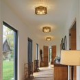 thumbnail image 3 of Rattan Ceiling Light Fixture, 3-Light Bohemian Mo, 3 of 9